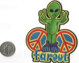 Far Out  Alien With Peace Signs  Iron On Sew On Embroidered Patch 3 1/4 ... - $4.99