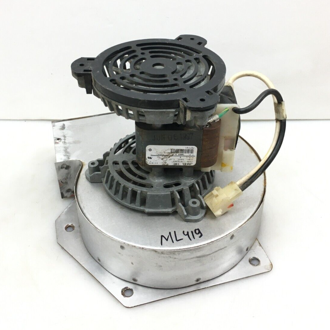 JAKEL J2381381344 Draft Inducer Blower Motor Assembly 3000 RPM used 
