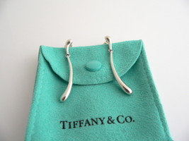 Tiffany &amp; Co Silver Teardrop Earrings Peretti Dangling Dangle Tear Drop ... - $468.00