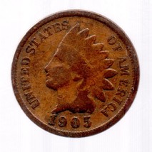  1905  Indian Head Cent - Circulated - abt Extremely Fine - $8.99