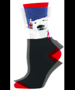 Coca-Cola Womens Crew Sock Size 9-11 Shoe Size 5-10.5 Polar Bear Blue an... - $8.42