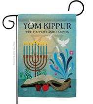 Greeting Yom Kippur Garden Flag 13 X18.5 Double-Sided House Banner - $19.97