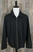 Old Navy Men&#39;s Jacket Wool Blend Zip Front Dark Gray Size Large - $29.70