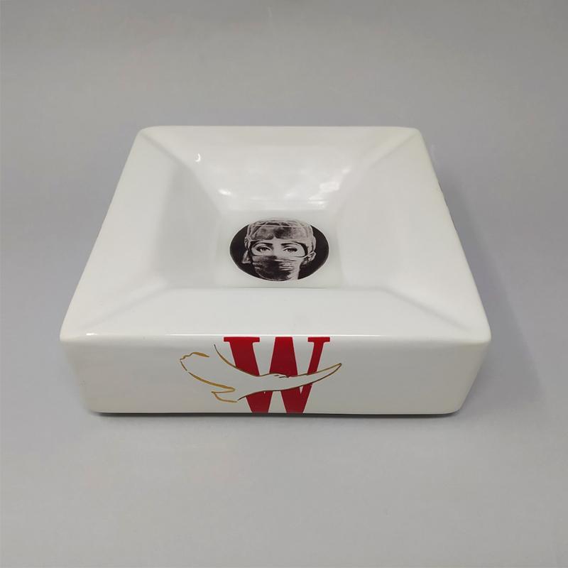 Primary image for 1970s Rare Fornasetti Porcelain Ashtray/Empty Pocket designed by Piero Fornasett