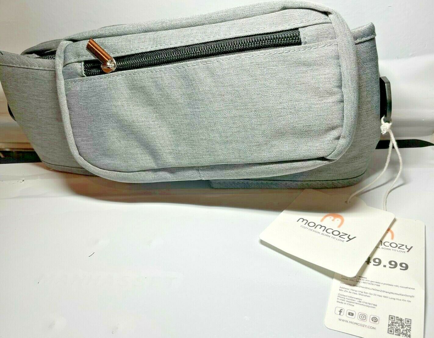 Momcozy Universal Stroller Organizer with Insulated Cup Holder Grey 