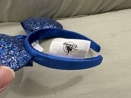 Disney Parks Blue Bow Sequin Sparkle Ears Minnie Mouse Headband NEW image 3