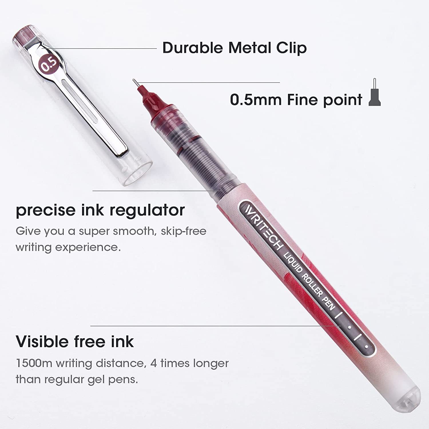  PAPERAGE Gel Pen With Retractable Extra Fine Point