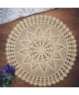 Table Placemats Crochet Doilies Round Lace Doilies for Tables Sofa Cover... - $12.00
