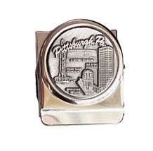 Vintage New Fridge Refrigerator Magnet Clip Pittsburgh Pennsylvania Silver image 1