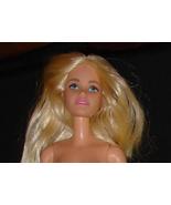 Nude Barbie fashion doll long BLOND hair Mattel jointed knees small flat feet - $11.99