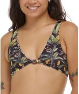 Body Glove BLACK Reversible Tropical Leaf Print Bikini Swim Top, US X-Small - $49.18