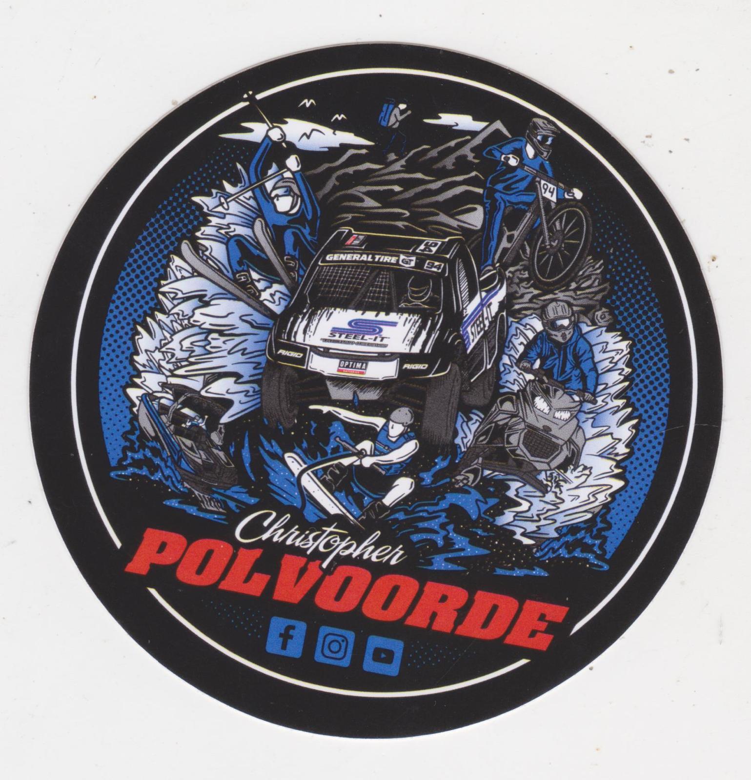 15 CHRISTOPHER POLVOORDE OFF ROAD RACING STICKERS Other