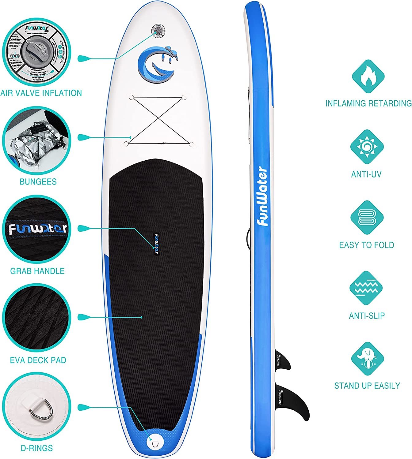 Funwater Stand Up Paddle Board 11'X33'X6' and 46 similar items