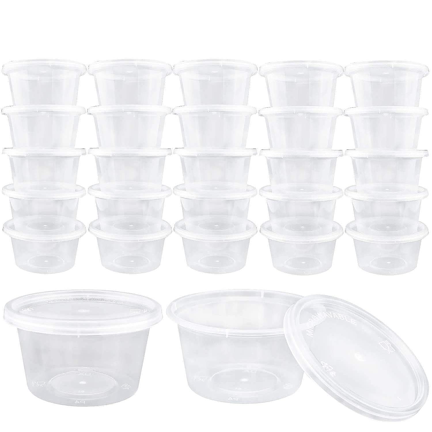Slime Containers with Lids 40 Pack Small Plastic Containers with Lids for Slime