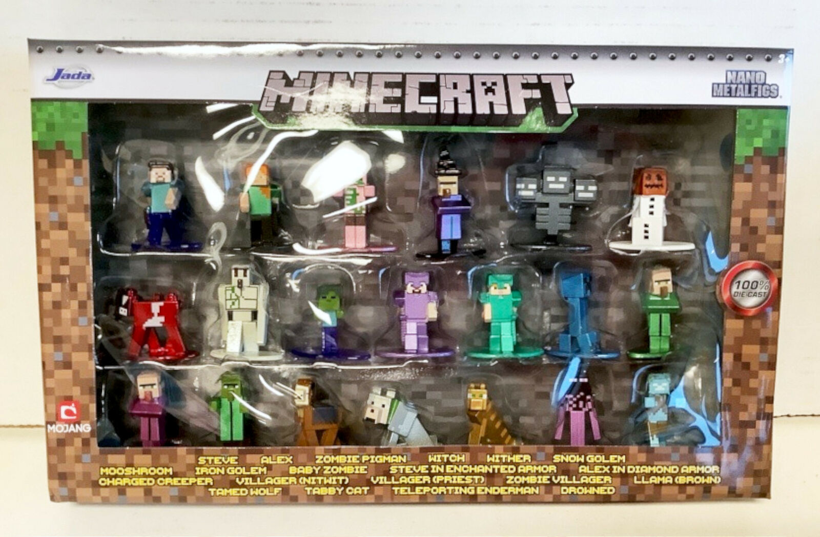 NEW Jada Toys 30770 Minecraft 20-Pack Nano MetalFigs Die-Cast Mini ...