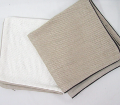 Pottery Barn Hopsack Basket-weave Linen 2-PC 20-inch Square Pillow Covers - $85.00