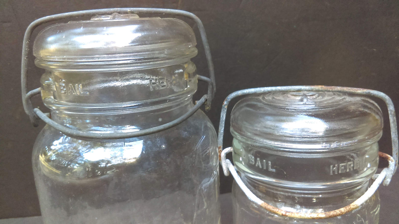 Real Vintage Clear Glass Mason Jars without Lids / Atlas Strong Shoulder  Mason & Lamb Mason Large Jars / Antique Quart-Sized Mason Jars