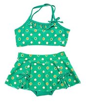 Girls Swimwear Two Piece Swimsuits of Kids Green, 140 cm (2.5-4 Years)