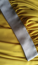 Yellow Rust Maxi Chiffon Skirt Outfit Floor Length Bridesmaid Skirt Plus Size image 8