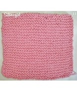 Large Soft Hand Knit Face or Dish Cloth Bubble Gum Pink - $4.99