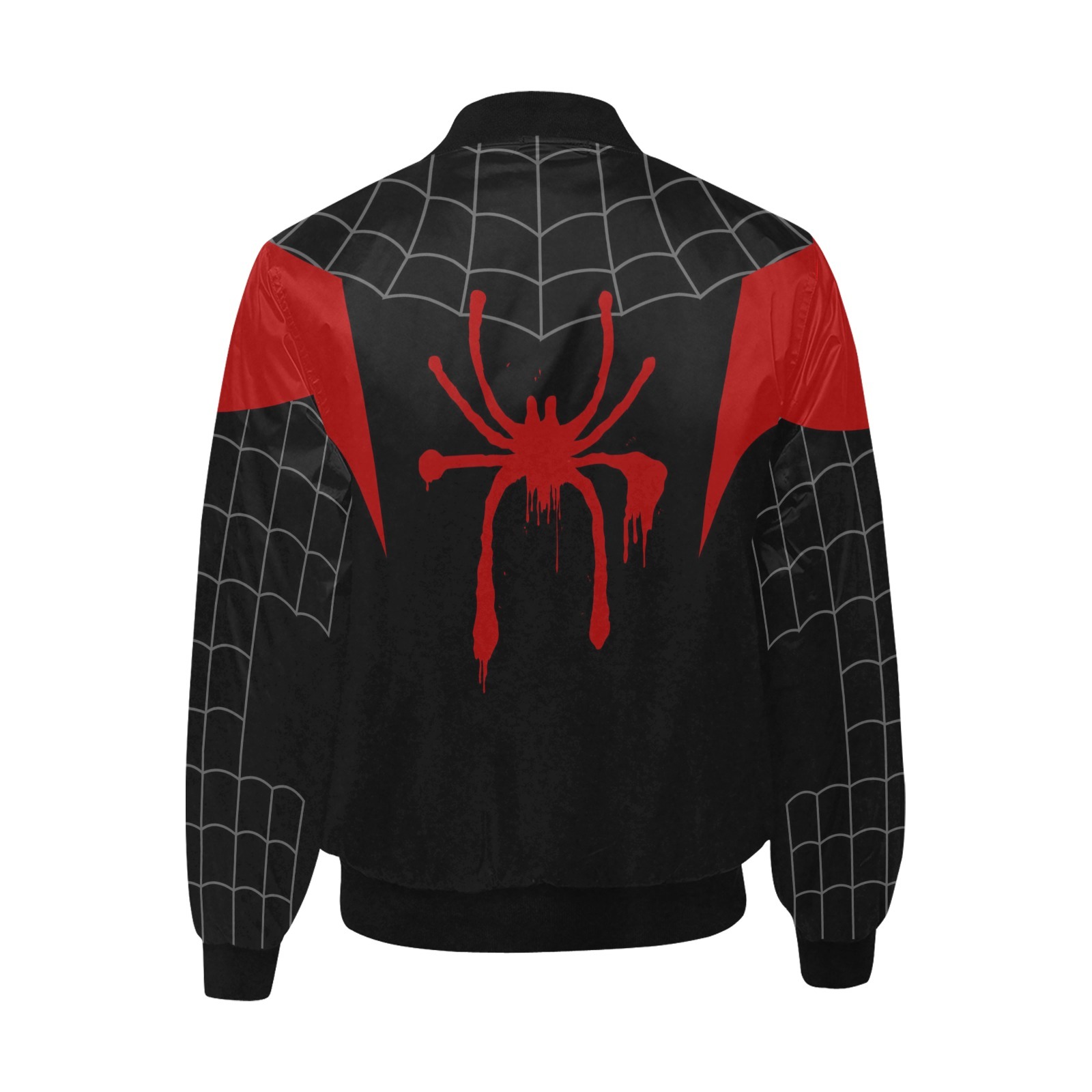 Men's Spider-Man: Logo Red Solid Bomber Jacket