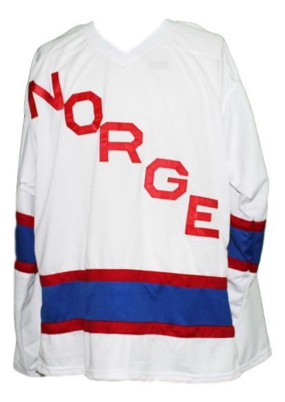 Team norway new men hockey jersey white any size   1