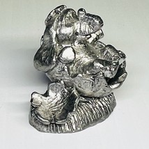 Elephant Hatching From Egg Figurine Vintage 1984 Michael Ricker Pewter M... - $24.75