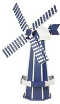 6½ FOOT JUMBO WINDMILL - Patriot Blue Working Dutch Garden Weathervane A... - $1,428.97