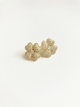 Hearts clover in gold and cubic zirconium   001 thumb200