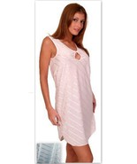 Pink Sleep Shirt Short Nightgown Keyhole Opening 1X Plus Size - $17.50