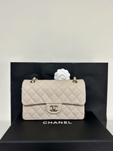 CHANEL Beige Quilted Caviar Leather Business Affinity Backpack