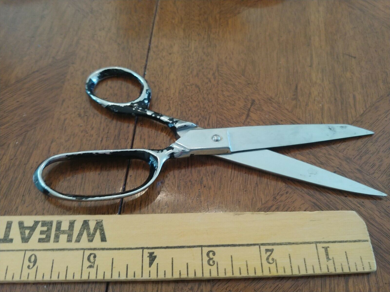 Vintage 40's Clauss Chrome Small 5 in Scissors Made in USA Office Supplies  Desk