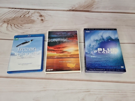 Lot of 3 BBC DVD Sets The Blue Planet - SEAS OF LIFE Frozen Planet Sunri... - $12.99