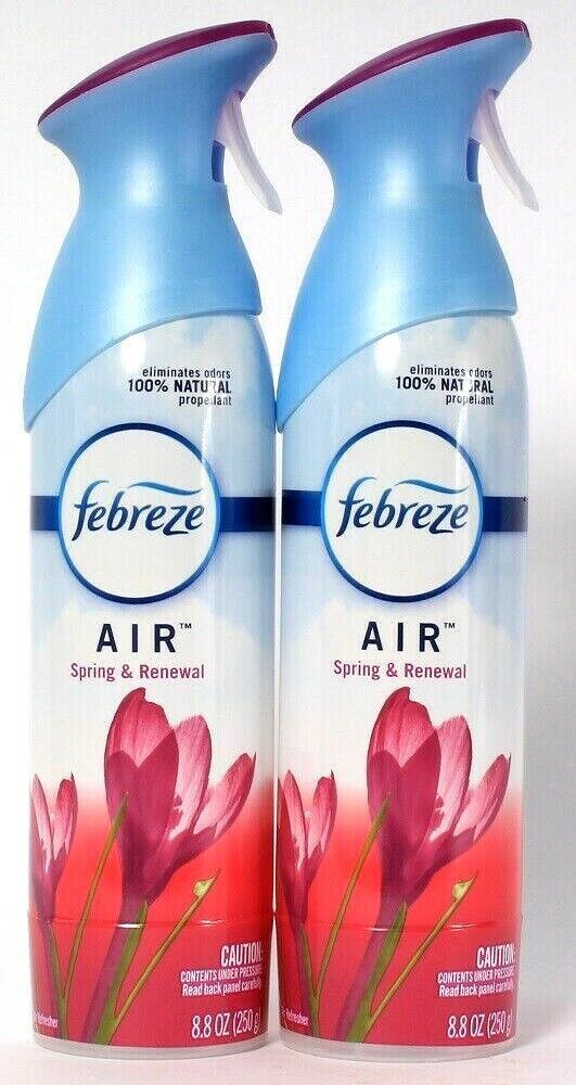 2 Febreze Air Ocean Scent Hinoki Ginger Waterlily Deodorizer Water