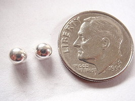 Ball Dot 4mm Stud Earrings 925 Sterling Silver Corona Sun Jewelry - $4.05