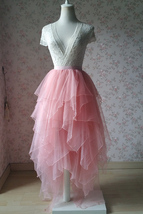 Tiered Tutu Skirt Blush Bridal Tutu Ballerina Skirts Plus Size Tulle Blush Skirt image 1