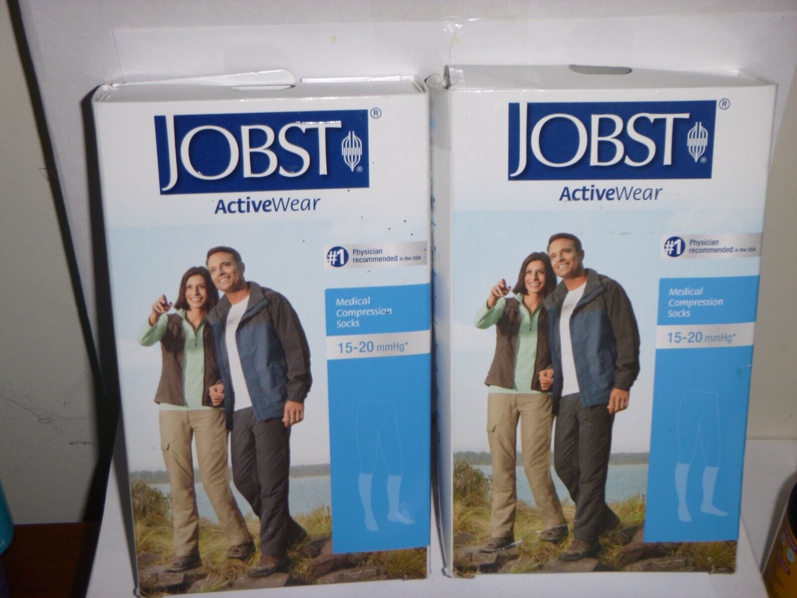 Primary image for (2) JOBST - Activewear Compression Socks, 15-20 mmHg, Knee High Cool White Small