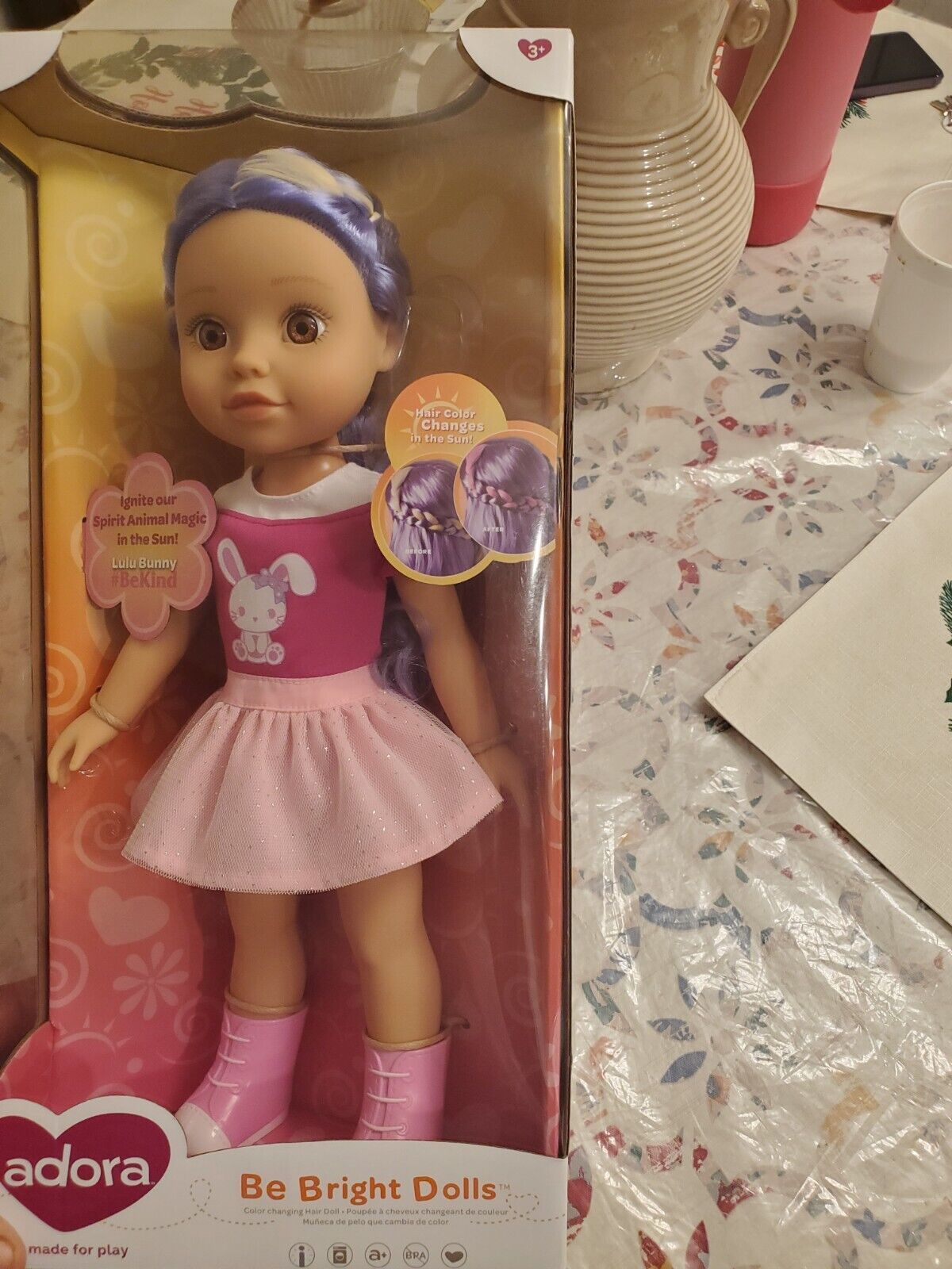 Adora Be Bright Doll Lulu Bunny, Hair Color Changes in The Sun, for