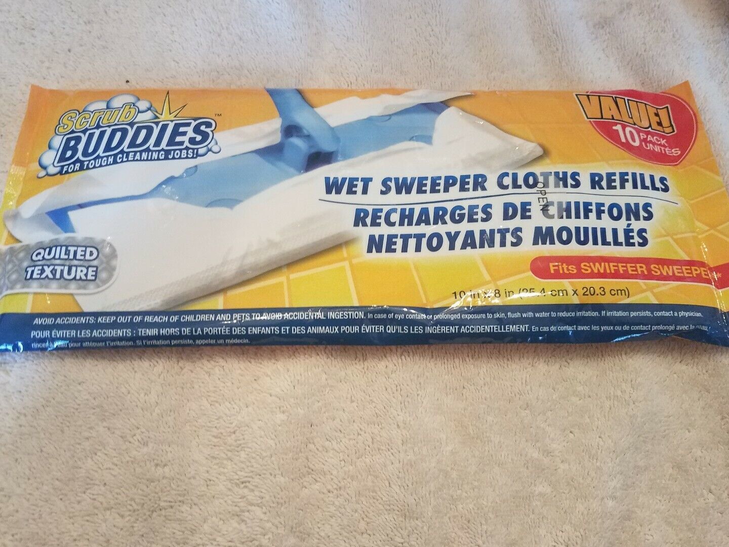 Scrub Buddies Wet Sweeper Cloth Refills - One Pack of 20 Refills