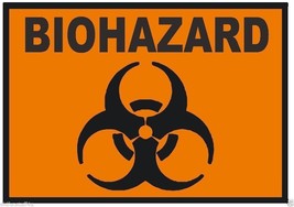 Biohazard Sticker Toxic Chemical D238 You Choose Size - $1.45+