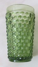 Vintage Bubble Green Color Tall Collectible Glass Tumbler by Indiana Gla... - $18.99