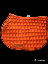 PRI All Purpose Horse Saddle Pad Hunter Orange Set of 2 Orange Polos USED image 1