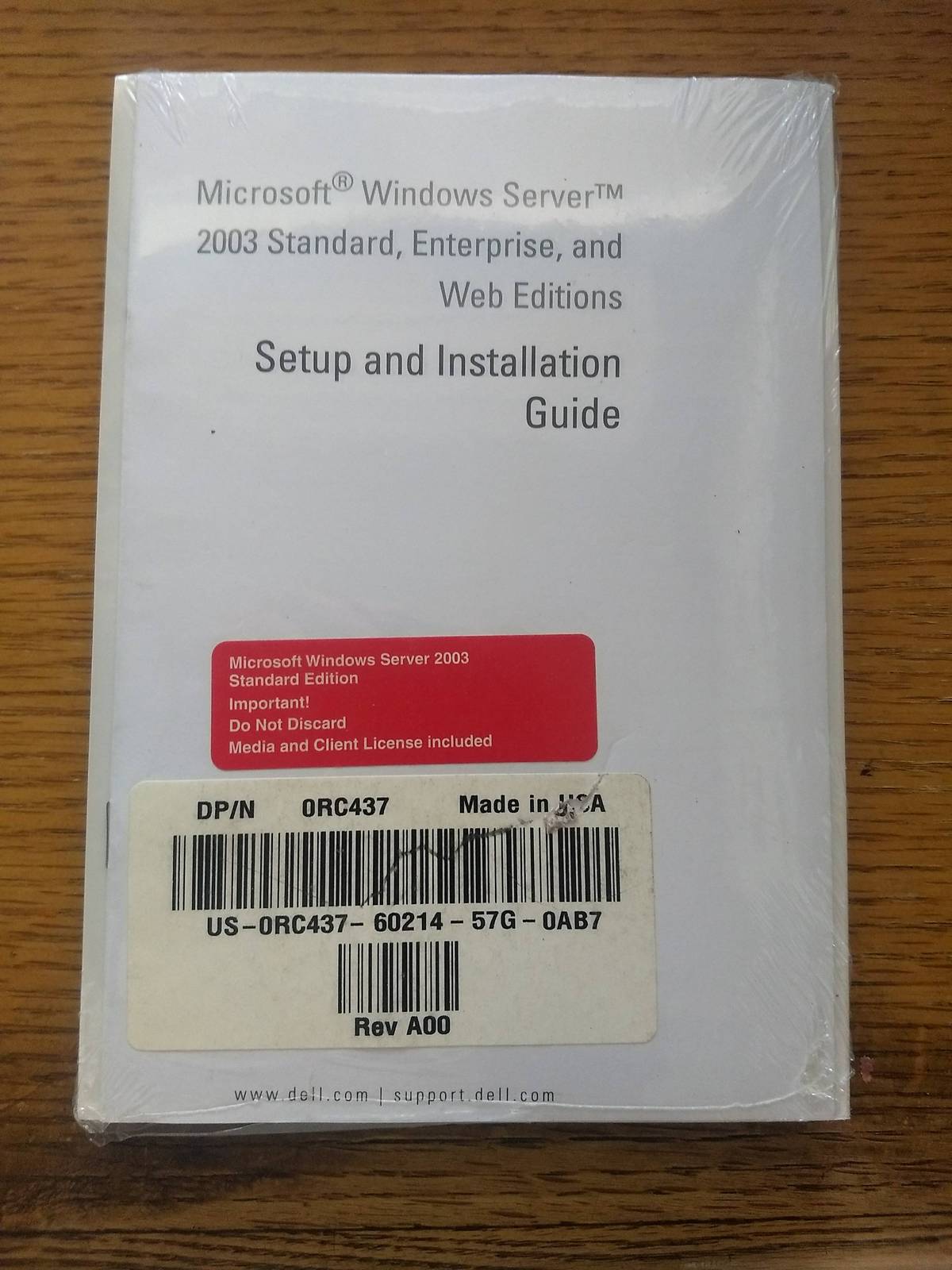 Microsoft Windows 2003 Server Standard Edition 5 CALs w/Key BRAND NEW SEALED