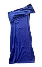 Women Blue SUSANA MONOCO One Shoulder Sleeveless Bodycon Dress XS USA Made image 6