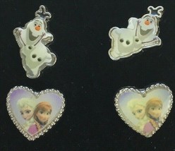 Lot of 2 Sets of Disney Elsa & Ana - Olaf - Stud Earrings - $12.18