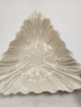 Vintage Lenox Special Triad Collection Cream Triangular Nut/Candy Dish USA Made  - $15.79