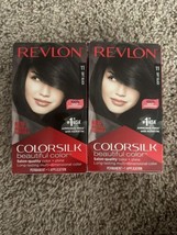 2 Revlon Colorsilk Ammonia-free Permanent Hair Color  #11 Soft Black. - $9.68