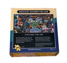1000pc Jigsaw Puzzle Dowdle Solvang Danish Village Made in USA 27x20 Folk Art image 3