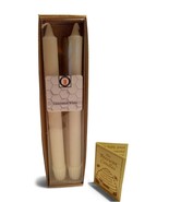 100 Percent Pure White Beeswax 10&quot; Colonial Taper Candle Pair, Unscented... - $17.00