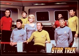 Star Trek: The Original Series Cast on the Enterprise Bridge Magnet, NEW UNUSED - $3.99